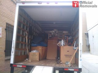 Moving company - loaded van
